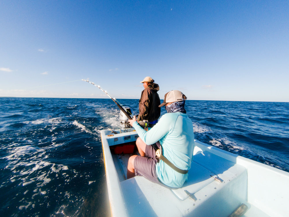 fisherman reeling